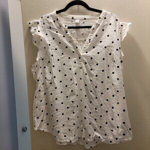 Old navy XL polka dot blouse